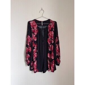 Free People Sunset Blvd Floral Romper in Black Combo Size XS